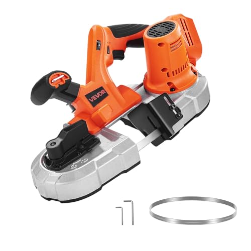 VEVOR 20 V Akku Bandsäge, 65 mm Schnitttiefe, mit bürstenlosem Motor, kabelloses & kompaktes Portaband, Aufhängehaken, 0–192 m/min variable Drehzahl, zum Schneiden von Metall, Holz (nur Werkzeug) VEVOR 20 V Akku Bandsäge, 65 mm Schnitttiefe, mit bürstenlosem Motor, kabelloses & kompaktes Portaband, Aufhängehaken, 0–192 m/min variable Drehzahl, zum Schneiden von Metall, Holz (nur Werkzeug) von VEVOR