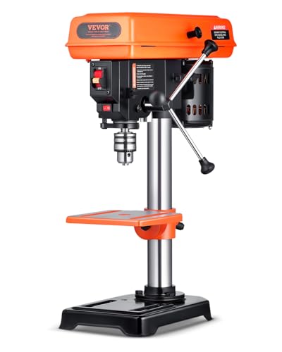 VEVOR 203mm Tischbohrmaschine, 500 W Induktionsmotor, Tischbohrmaschine mit 550/950/1450/1950/2500 U/min einstellbarer Geschwindigkeit, 0-45° neigbarer Arbeitstisch, LED-Arbeitsleuchte, für Holzmetall VEVOR 203mm Tischbohrmaschine, 500 W Induktionsmotor, Tischbohrmaschine mit 550/950/1450/1950/2500 U/min einstellbarer Geschwindigkeit, 0-45° neigbarer Arbeitstisch, LED-Arbeitsleuchte, für Holzmetall von VEVOR