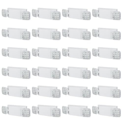 VEVOR 24er-Pack kommerzielle Notbeleuchtung, 3 W, weiße LED-Notausgangsbeleuchtung mit 180-Minuten-Backup-Batterie, verstellbarer 2-LED-Quadratkopf, Decken- oder Wandmontage für Stromausfälle VEVOR 24er-Pack kommerzielle Notbeleuchtung, 3 W, weiße LED-Notausgangsbeleuchtung mit 180-Minuten-Backup-Batterie, verstellbarer 2-LED-Quadratkopf, Decken- oder Wandmontage für Stromausfälle von VEVOR