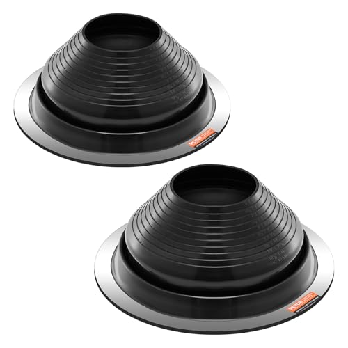 VEVOR 2er-Set Rohrmanschette, passend für Rohr-Außendurchmesser von 150 bis 280 mm, EDPM-Dachdurchführung, Dachabdichtungsflansch -55 bis 100℃, für Schornstein, Holzofen und Außenentlüftungsrohre VEVOR 2er-Set Rohrmanschette, passend für Rohr-Außendurchmesser von 150 bis 280 mm, EDPM-Dachdurchführung, Dachabdichtungsflansch -55 bis 100℃, für Schornstein, Holzofen und Außenentlüftungsrohre von VEVOR