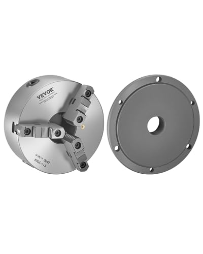 VEVOR 3-Backen-Drehfutter, φ200 mm, Spannfutter mit 57,15-mm-8-Gewinde-Trägerplatte, 4-200 mm Spannbereich mit T-Schlüsselschrauben, HT300-Material, für Holz-Metall-Drehmaschinen VEVOR 3-Backen-Drehfutter, φ200 mm, Spannfutter mit 57,15-mm-8-Gewinde-Trägerplatte, 4-200 mm Spannbereich mit T-Schlüsselschrauben, HT300-Material, für Holz-Metall-Drehmaschinen von VEVOR