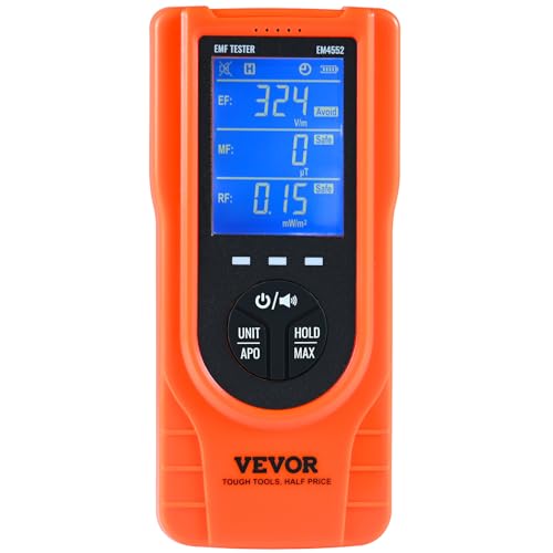 VEVOR 3-in-1-EMF-Messgerät, 5 Hz – 3,5 GHz, tragbarer wiederaufladbarer Strahlungsdetektor für elektromagnetische Felder, digitaler LCD-EMF-Tester für EF MF RF-Hausinspektionen VEVOR 3-in-1-EMF-Messgerät, 5 Hz – 3,5 GHz, tragbarer wiederaufladbarer Strahlungsdetektor für elektromagnetische Felder, digitaler LCD-EMF-Tester für EF MF RF-Hausinspektionen von VEVOR