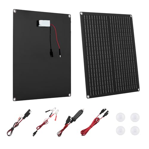 VEVOR 30 W 12 V Solarpanel-Batterieladegerät, Monokristallines Solarpanel-Kit mit integriertem Smart Controller & 3 Verbindungskabeln, tragbar für RV, Auto, Motorrad, Boot, Van, Camper VEVOR 30 W 12 V Solarpanel-Batterieladegerät, Monokristallines Solarpanel-Kit mit integriertem Smart Controller & 3 Verbindungskabeln, tragbar für RV, Auto, Motorrad, Boot, Van, Camper von VEVOR