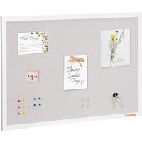 VEVOR 36"x24" weiße Korktafel mit Leinenoberfläche – stilvolle wandmontierte Pinnwand für Zuhause, Schule, Büro – elegantes und funktionales von VEVOR