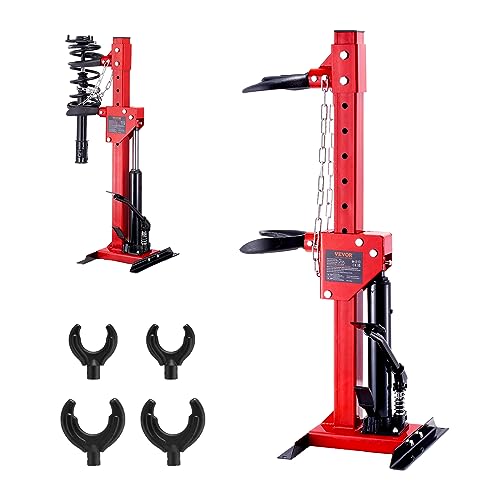 VEVOR 4.5 Tonnen KFZ Werkzeug Hydraulischer Federspanner 1 Tonne Nenndruckkraft Federbeinspanner 11-13cm & 14-17cm Federverschluss Federbein Spanner mit auslaufsicherer Hydraulikpumpe von VEVOR