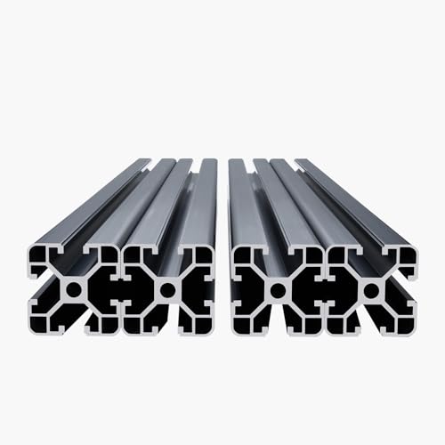 VEVOR 4er Set 600 mm T-Nut 4040 Aluminium-Strangpressprofil, eloxierte Linearschiene nach europäischem Standard, Nutenprofil für 3D-Drucker, CNC-Maschine DIY, Lasergravur, Schwarz von VEVOR