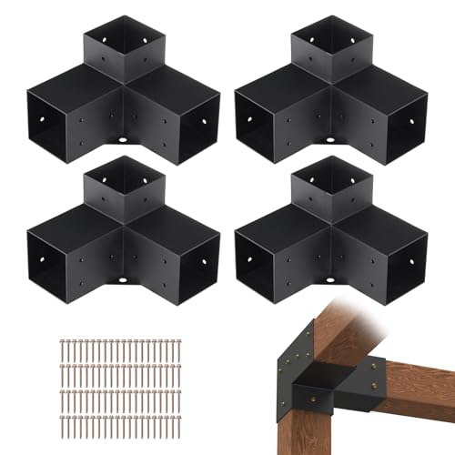 VEVOR 4er-Set Pfostenverbinder aus 2 mm dicken Stahlplatten Pfostenecke Pergola Eckverbinder Holzverbinder 90°-Stiefelstruktur Eckhalterung Holzbalken Pavillon Halterungs Set 220 x 220 x 152 mm VEVOR 4er-Set Pfostenverbinder aus 2 mm dicken Stahlplatten Pfostenecke Pergola Eckverbinder Holzverbinder 90°-Stiefelstruktur Eckhalterung Holzbalken Pavillon Halterungs Set 220 x 220 x 152 mm von VEVOR