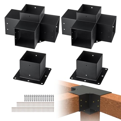 VEVOR 4er-Set Pfostenverbinder aus 2 mm dicken Stahlplatten Pfostenecke Pergola Eckverbinder Holzverbinder 90°-Stiefelstruktur Eckhalterung Holzbalken Pavillon Halterungs Set 390 x 270 x 202 mm VEVOR 4er-Set Pfostenverbinder aus 2 mm dicken Stahlplatten Pfostenecke Pergola Eckverbinder Holzverbinder 90°-Stiefelstruktur Eckhalterung Holzbalken Pavillon Halterungs Set 390 x 270 x 202 mm von VEVOR