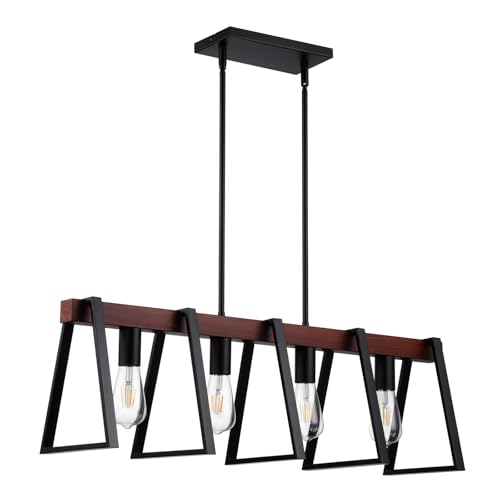 VEVOR 5-flammige Pendelleuchte für Kücheninseln, 60 W, verstellbare Esszimmerleuchte mit klarem Glaslampenschirm, 4 Stangen, 2 Metallketten, linearer Kronleuchter im Landhausstil VEVOR 5-flammige Pendelleuchte für Kücheninseln, 60 W, verstellbare Esszimmerleuchte mit klarem Glaslampenschirm, 4 Stangen, 2 Metallketten, linearer Kronleuchter im Landhausstil von VEVOR