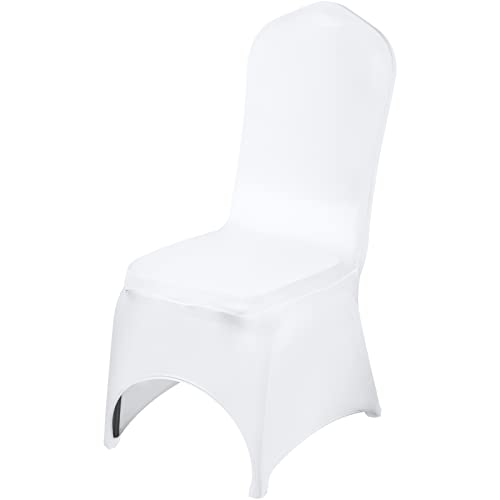 VEVOR 50 Pcs White Chair Covers Polyester Spandex Chair Cover Stretch Slipcovers for Wedding Party Dining Banquet Chair Decoration Covers von VEVOR