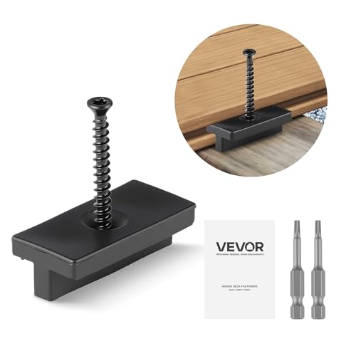 VEVOR 500x versteckte Befestigungen, Abstandshalter Terrassendielen, universelle Verbund-Clips & Kunststoffbefestigungen mit Schrauben, geeignet für 5,5-mm-Plattenabstände & 7 mm Plattenhöhe VEVOR 500x versteckte Befestigungen, Abstandshalter Terrassendielen, universelle Verbund-Clips & Kunststoffbefestigungen mit Schrauben, geeignet für 5,5-mm-Plattenabstände & 7 mm Plattenhöhe von VEVOR