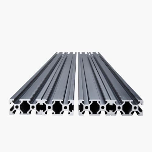 VEVOR 5er Set 2000 mm T-Nut 2040 Aluminium-Strangpressprofil, eloxierte Linearschiene nach europäischem Standard, Nutenprofil für 3D-Drucker, CNC-Maschine DIY, Lasergravur, Schwarz von VEVOR