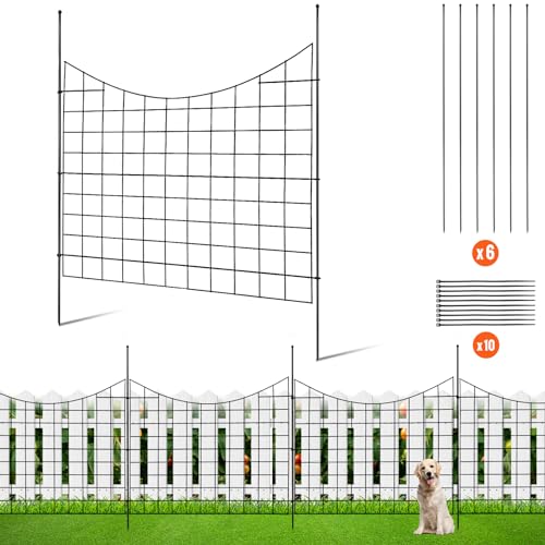 VEVOR 5er-Set Dekorativer Gartenzaun 75x93cm Metallzaun aus Kohlenstoffstahl Steckzaun 6,38cm Spike-Abstand Hundezaun Gitterzaun Beetzaun Zaun Metall Zaunelementen inkl. Befestigungsmaterial VEVOR 5er-Set Dekorativer Gartenzaun 75x93cm Metallzaun aus Kohlenstoffstahl Steckzaun 6,38cm Spike-Abstand Hundezaun Gitterzaun Beetzaun Zaun Metall Zaunelementen inkl. Befestigungsmaterial von VEVOR