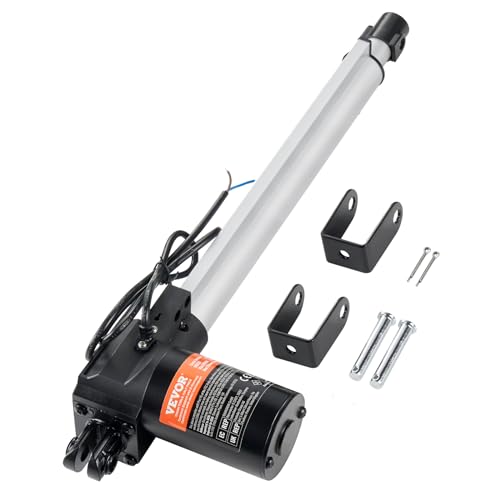 VEVOR 6000N Linear Actuator DC 12V Linearantrieb IP44 Elektrischer Linearmotor 300mm Hublänge Geräuschpegel ≤ 50dB Elektrische Türöffner 5mm/s Fahrgeschwindigkeit Lineartechnik Verstellantrieb von VEVOR