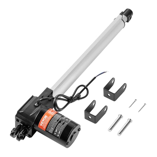 VEVOR 6000N Linear Actuator DC 12V Linearantrieb IP44 Elektrischer Linearmotor 350mm Hublänge Geräuschpegel ≤50dB Elektrische Türöffner 5mm/s Fahrgeschwindigkeit Lineartechnik Verstellantrieb von VEVOR