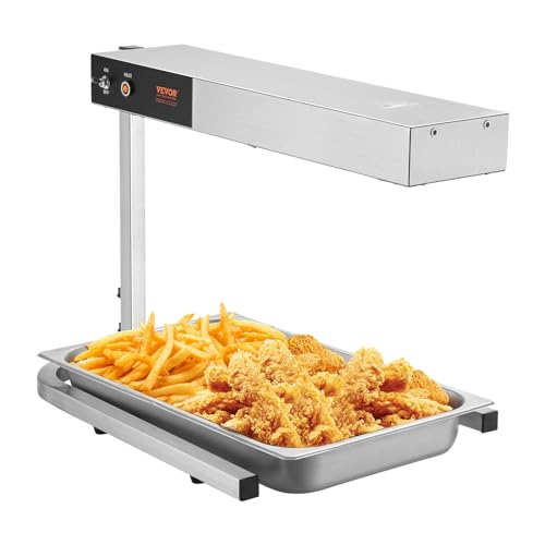 VEVOR 750 W Wärmebrücke Speisenwärmer 635 x 380 x 540 mm Pommes Frittenwanne, One-Touch-Bedienung Warmhaltegerät Elektro Pommes-Wärmer mit Lebensmittelclip Max. 50 ℃ Cafeteria, Snackbar usw. von VEVOR