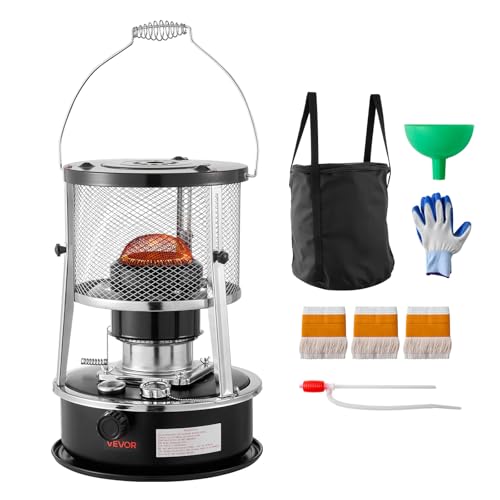 VEVOR 9000 BTU tragbarer Petroleumofen, 2-in-1 Heizofen mit Kochenfunktion, einstellbarer Höhe & Flamme, für Innenräume & Outdoor, Camping, Jagd, Kochen, Zuhause, Garage, Schwarz VEVOR 9000 BTU tragbarer Petroleumofen, 2-in-1 Heizofen mit Kochenfunktion, einstellbarer Höhe & Flamme, für Innenräume & Outdoor, Camping, Jagd, Kochen, Zuhause, Garage, Schwarz von VEVOR