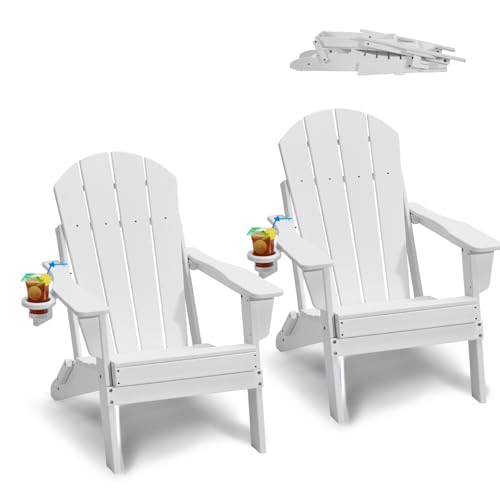 VEVOR Adirondack-Stuhl aus Kunststoff, 2er-Set, wetterfest, tragbar, klappbar, Feuerstellenstuhl, Adirondack-Terrassenstuhl für den Außenbereich mit Getränkehalter VEVOR Adirondack-Stuhl aus Kunststoff, 2er-Set, wetterfest, tragbar, klappbar, Feuerstellenstuhl, Adirondack-Terrassenstuhl für den Außenbereich mit Getränkehalter von VEVOR