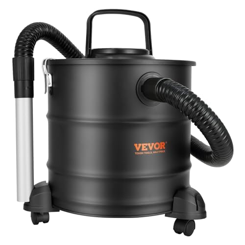 VEVOR Aschesauger mit HEPA-Filtersystem Ruß Staubsauger Kaminsauger Aschestaubsauger Kaminstaubsauger - für Grill Ofen | 20L Metallbehälter | 1200W Leistung | 16kPa Saugkraft von VEVOR