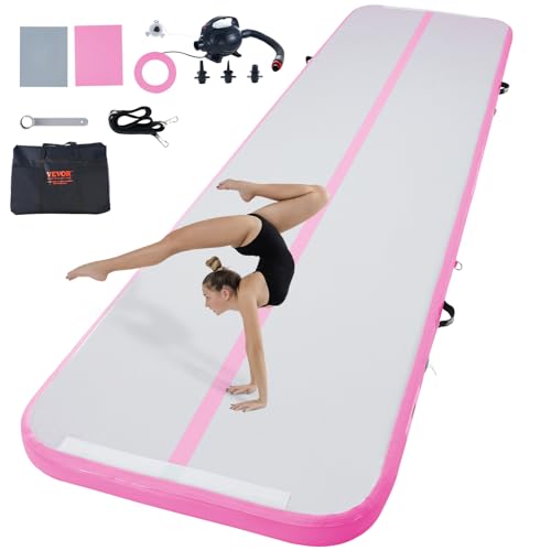 VEVOR Aufblasbare Gymnastikmatte Turnmatte, Air Matte Fitness Matte Pumpe Tumbling Matten 398 x 101 x 10 cm, Multifunktionale Tumbling-Matte Heimgebrauch/Fitnessstudio/Yoga/Cheerleading VEVOR Aufblasbare Gymnastikmatte Turnmatte, Air Matte Fitness Matte Pumpe Tumbling Matten 398 x 101 x 10 cm, Multifunktionale Tumbling-Matte Heimgebrauch/Fitnessstudio/Yoga/Cheerleading von VEVOR