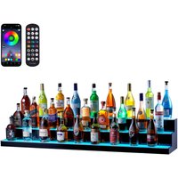 VEVOR Barregal Weinregal, LED-beleuchtetes Hausbarregal mit RF-Fernbedienung und App-Steuerung, 3 stufiges Getränkebeleuchtungsregal aus Acryl, 1522 VEVOR Barregal Weinregal, LED-beleuchtetes Hausbarregal mit RF-Fernbedienung und App-Steuerung, 3 stufiges Getränkebeleuchtungsregal aus Acryl, 1522 von VEVOR