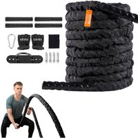 VEVOR Battle Rope, 1,5 Zoll Durchmesser, 40 Fuß Länge, Polyester-Trainingsseil, Battle-Trainingsgerät mit Schutzhülle und Anker, schweres Seil für VEVOR Battle Rope, 1,5 Zoll Durchmesser, 40 Fuß Länge, Polyester-Trainingsseil, Battle-Trainingsgerät mit Schutzhülle und Anker, schweres Seil für von VEVOR