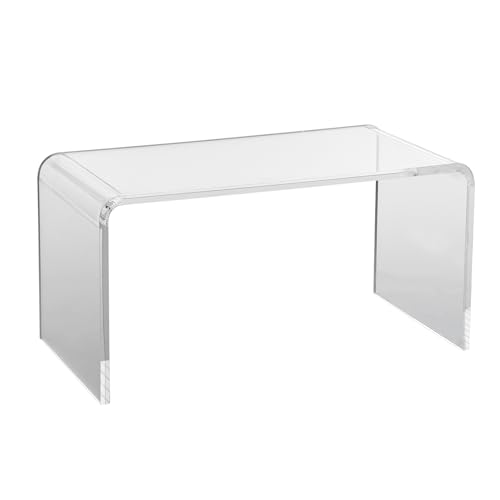 VEVOR Beistelltisch 813 x 401 x 414 mm, U-förmiger Acryltisch Beistelltisch, Transparenter Couchtisch für Getränke, Essen, Snacks, Verwendet im Wohnzimmer, Schlafzimmer, Arbeitszimmer usw. von VEVOR