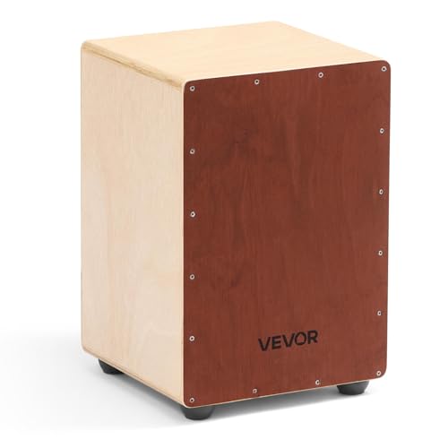 VEVOR Cajon, Kistentrommel, mit internen Snare-Drähten, kompakte & leichte Drum-Box aus Holz, Trommel-Musikinstrument mit Silikonfüßen, abgerundeten Kanten, für Anfänger & Profis, 255x255x380 mm VEVOR Cajon, Kistentrommel, mit internen Snare-Drähten, kompakte & leichte Drum-Box aus Holz, Trommel-Musikinstrument mit Silikonfüßen, abgerundeten Kanten, für Anfänger & Profis, 255x255x380 mm von VEVOR