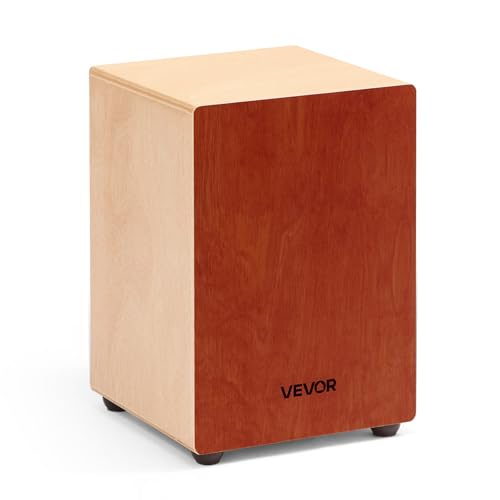 VEVOR Cajon, Kistentrommel mit internen Gitarrensaiten, leichte Drum-Box aus Holz, tragbares Trommel-Musikinstrument aus mit Silikonfüßen, abgerundeten Kanten, für Anfänger & Profis, 305x305x430 mm VEVOR Cajon, Kistentrommel mit internen Gitarrensaiten, leichte Drum-Box aus Holz, tragbares Trommel-Musikinstrument aus mit Silikonfüßen, abgerundeten Kanten, für Anfänger & Profis, 305x305x430 mm von VEVOR