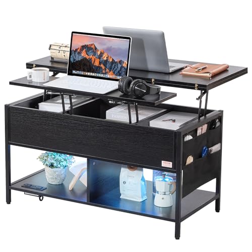 VEVOR Couchtisch mit aufklappbarer Platte, 1 0 x 500 x 552 mm von VEVOR