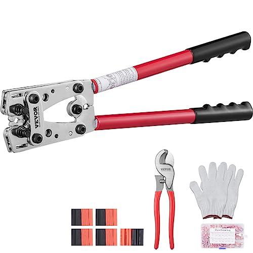 VEVOR Crimpzange Kabelschuhzange 6-50 mm², Batteriekabel-Crimpzange Batterieklemmen-Crimper, Crimpwerkzeug mit 6 Größen & 95 Kupferringverbinder, Kupferringklemmen-Crimpzange Kabelschneider VEVOR Crimpzange Kabelschuhzange 6-50 mm², Batteriekabel-Crimpzange Batterieklemmen-Crimper, Crimpwerkzeug mit 6 Größen & 95 Kupferringverbinder, Kupferringklemmen-Crimpzange Kabelschneider von VEVOR