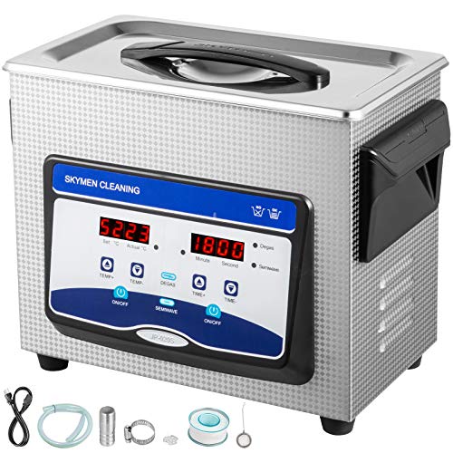 VEVOR Digital Ultraschall Reiniger Ultrasonic Cleaner Schmuck Reinigung Ultraschall Ultraschallreinigungsgerät Brille Reinigungsgerät mit Heater Timer (3.2l, 1) von VEVOR