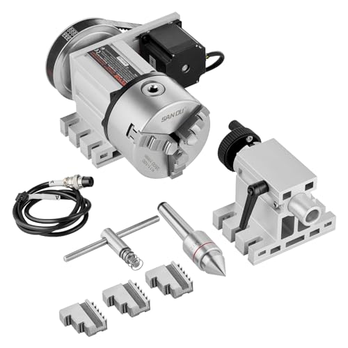 VEVOR Drehbankfutter K11–100mm Spannfutter Dreibackenfutter 4. Achse der CNC-Rotationsachse, ein Untersetzungsverhältnis von 6:1 und einen Nema23-Zweiphasen-Schrittmotor 3 Backenfutter für CNC-Fräsen VEVOR Drehbankfutter K11–100mm Spannfutter Dreibackenfutter 4. Achse der CNC-Rotationsachse, ein Untersetzungsverhältnis von 6:1 und einen Nema23-Zweiphasen-Schrittmotor 3 Backenfutter für CNC-Fräsen von VEVOR