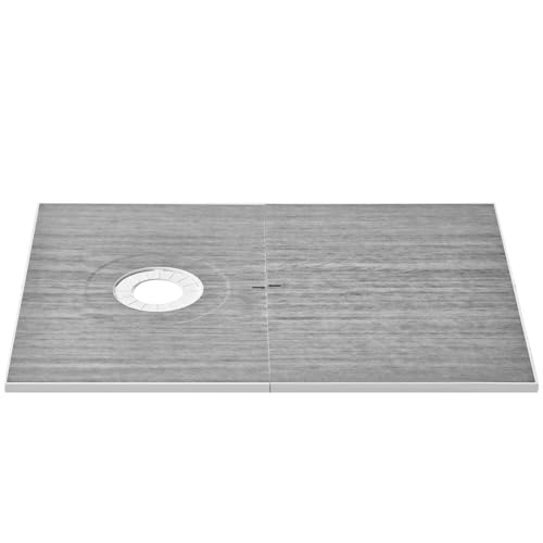 VEVOR Duschrand-Set, 1524 x 965 x 28 mm, großes Duschwannen-Set mit 16,5 cm versetztem Abfluss, leichte EPS-Duschinstallations-Sets mit 2 wasserdichten Tüchern, Duschwannen-Neigungsstangen VEVOR Duschrand-Set, 1524 x 965 x 28 mm, großes Duschwannen-Set mit 16,5 cm versetztem Abfluss, leichte EPS-Duschinstallations-Sets mit 2 wasserdichten Tüchern, Duschwannen-Neigungsstangen von VEVOR