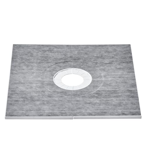 VEVOR Duschrand-Set, 914 x 914 x 22 mm, großes Duschwannen-Set mit 16 cm zentralem Abfluss, leichte EPS-Duschinstallations-Sets mit 2 wasserdichten Tüchern, Duschwannen-Neigungsstangen von VEVOR