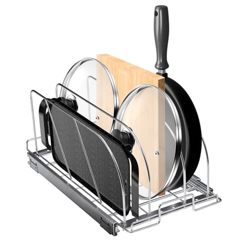 VEVOR Einstellbares Abtropfgestell Geschirr Geschirrtrockner Utensilienhalter, 21,6 x 53,3 cm Küchenschrank Geschirr Abtropfgestell ideal für die Aufbewahrung von Töpfen, Pfannen, Schneidebretter von VEVOR