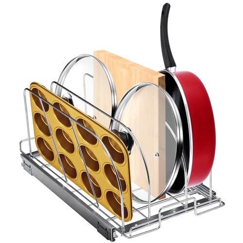 VEVOR Einstellbares Abtropfgestell Geschirr Geschirrtrockner Utensilienhalter, 26,4 x 53,3 cm Küchenschrank Geschirr Abtropfgestell ideal für die Aufbewahrung von Töpfen, Pfannen, Schneidebretter von VEVOR