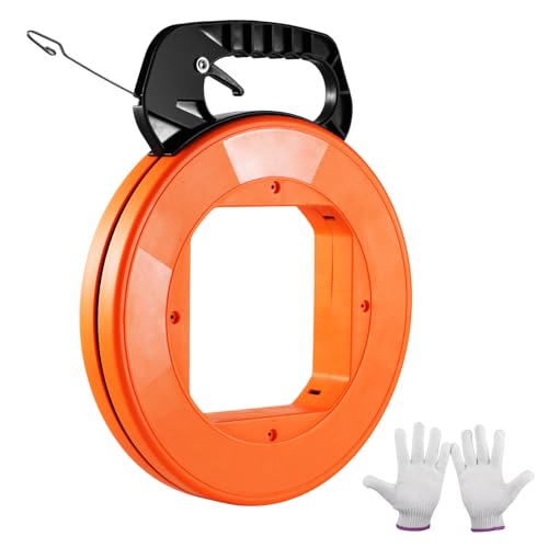 VEVOR Einziehband, 36 m x 3,1 mm, Kabel Einziehhilfe mit optimiertem Gehäuse & Griff, Einziehspirale Einziehdraht Tool, Drahteinziehwerkzeug für Wände & elektrische Leitungen, nicht leitfähig VEVOR Einziehband, 36 m x 3,1 mm, Kabel Einziehhilfe mit optimiertem Gehäuse & Griff, Einziehspirale Einziehdraht Tool, Drahteinziehwerkzeug für Wände & elektrische Leitungen, nicht leitfähig von VEVOR