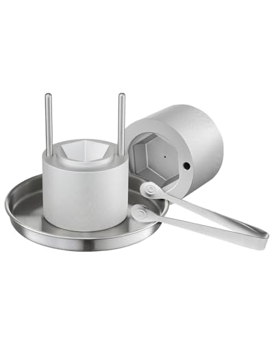VEVOR Eispresse Eiskugelformer Set 65 mm Eiskugel Eisblockform aus Luftfahrt-Aluminium mit Zange & Abtropfschale, Diamond Eisballmaker für Whisky Cocktail Bourbon Scotch auf Partys & im Urlaub von VEVOR