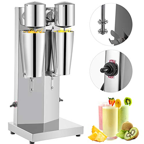 VEVOR Elektrische Milchshake-Maschine, Elektrischer Milchshaker, kommerzieller Mixer, Milchschaummaschine, zum Mischen von Joghurt/Milch/Eiweißpulver/Cocktails/Smoothies von VEVOR