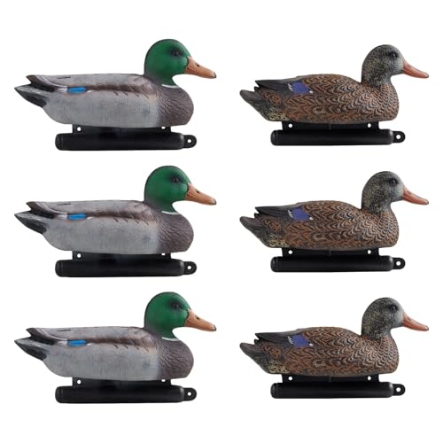 VEVOR Entenattrappen Künstliche schwimmende Entenlockvögel, mit Gewicht nach vorne gerichtetes Schwimmen, Kunststoff-Entenjagdattrappe Outdoor, für Pool Teich, Gartenhofdekoration, 6 Stk. von VEVOR