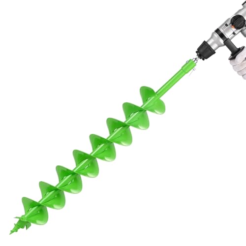 VEVOR Erdbohrer für Bohrmaschine, Ø 100x790 mm Gartenbohrer, kompatibel mit Bohrern mit 20 mm Innendurchmesser, Pfahlbohrer, Durchlässenbohrer, Grabungswerkzeug zum Pflanzen und Bohren von VEVOR