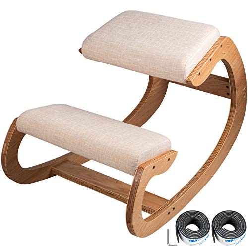 VEVOR Ergonomischer Hocker Verstellbarer Hocker Ergonomische Kissen Komfortabler Schreibtisch für zu Hause Formung und Stressabbau Ergonomischer Sessel Knie Hocker von VEVOR