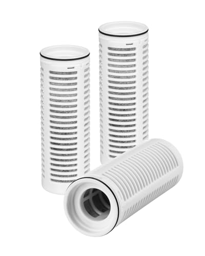 VEVOR Ersatz-Wasserfilter (3 Stk.) für Kannen & Spender BPA-frei, hält 3 Monate oder 800 L, reduziert Chlor Rost Gerüche PFOA/PFOS, für Wasserfilterkanne 6287 von VEVOR