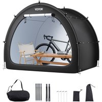 VEVOR Fahrradzelt, 4 bis 5 Fahrräder, geräumige Fahhrradgarage mit belüftetem Fenster, fächerförmige Fahrradschuppe mit hochfestem Fiberglas & VEVOR Fahrradzelt, 4 bis 5 Fahrräder, geräumige Fahhrradgarage mit belüftetem Fenster, fächerförmige Fahrradschuppe mit hochfestem Fiberglas & von VEVOR