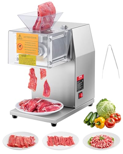 VEVOR Fleischschneidemaschine Fleischschneider 850 W 250 kg/h kommerzielle Fleischschneidemaschine aus Edelstahl 5 mm Dicke, elektrischer Lebensmittelschneider für Restaurant, Supermarkt VEVOR Fleischschneidemaschine Fleischschneider 850 W 250 kg/h kommerzielle Fleischschneidemaschine aus Edelstahl 5 mm Dicke, elektrischer Lebensmittelschneider für Restaurant, Supermarkt von VEVOR