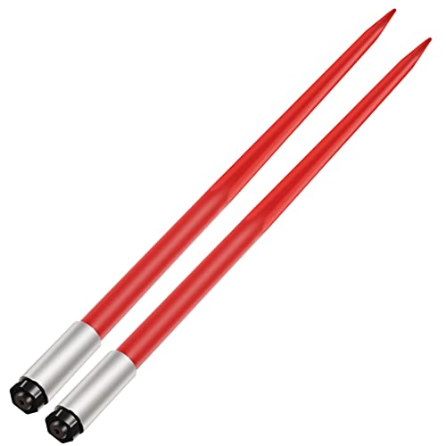 VEVOR Frontladerzinken 125 cm Ballenzinken 2041 kg Kapazität, Ballenspieß Schnellbefestigung, rot beschichtete Ballengabeln, mit Sechskantmutter und Hülse für Schaufeln, Traktoren, Lader VEVOR Frontladerzinken 125 cm Ballenzinken 2041 kg Kapazität, Ballenspieß Schnellbefestigung, rot beschichtete Ballengabeln, mit Sechskantmutter und Hülse für Schaufeln, Traktoren, Lader von VEVOR