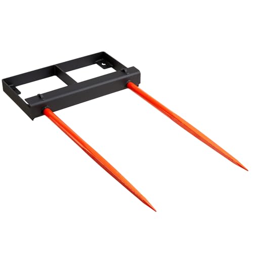 VEVOR Frontladerzinken 1360kg Gewichtskapazität Ballenzinken Ballenspieß Ballentransportgabel mit einem Spieß & zwei stabilisierenden Spießen Schwerlastzinken kompatibel mit Kompaktladern & Traktoren VEVOR Frontladerzinken 1360kg Gewichtskapazität Ballenzinken Ballenspieß Ballentransportgabel mit einem Spieß & zwei stabilisierenden Spießen Schwerlastzinken kompatibel mit Kompaktladern & Traktoren von VEVOR