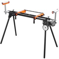 VEVOR Gehrungssägenständer 250 kg Tragkraft, zusammenklappbarer Stahlständer für Gehrungssägen mit einteiligen Montageklammern, einstellbare Höhe & VEVOR Gehrungssägenständer 250 kg Tragkraft, zusammenklappbarer Stahlständer für Gehrungssägen mit einteiligen Montageklammern, einstellbare Höhe & von VEVOR