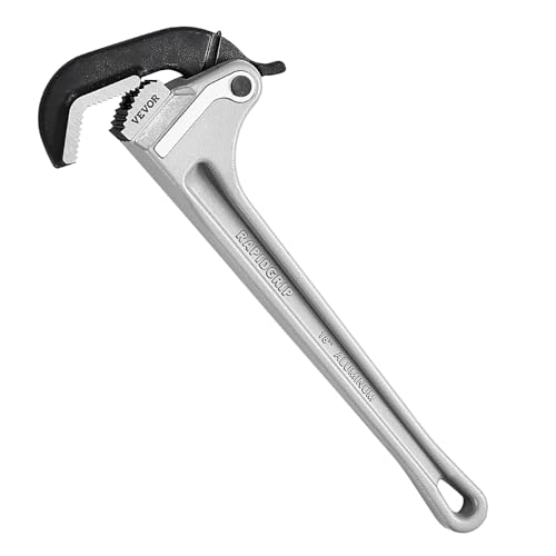 VEVOR Gerade Aluminium-Rohrzange 457,2 mm, automatische Backeneinstellung, verstellbarer Sanitärschlüssel, ergonomischer Griff, aufhängbares Design, Rohrzange für Wasserleitungen, Autoreparaturen VEVOR Gerade Aluminium-Rohrzange 457,2 mm, automatische Backeneinstellung, verstellbarer Sanitärschlüssel, ergonomischer Griff, aufhängbares Design, Rohrzange für Wasserleitungen, Autoreparaturen von VEVOR